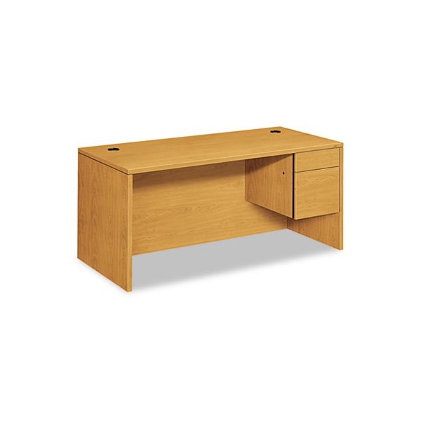 Hon HON, 10500 SERIES inLin RIGHT 3/4 HEIGHT PEDESTAL DESK, 66W X 30D X 29.5H, HARVEST 10583RCC - main